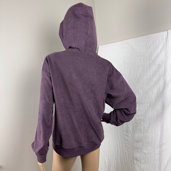 Adidas Adicolor Classics Faux Suede Hoodie Women's Size XS UK6 - Picture 4 of 11